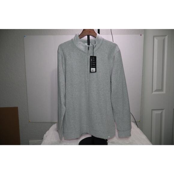 7 Diamond Generation Quarter Zip Pullover-Soft Grey-Medium - Picture 1 of 6